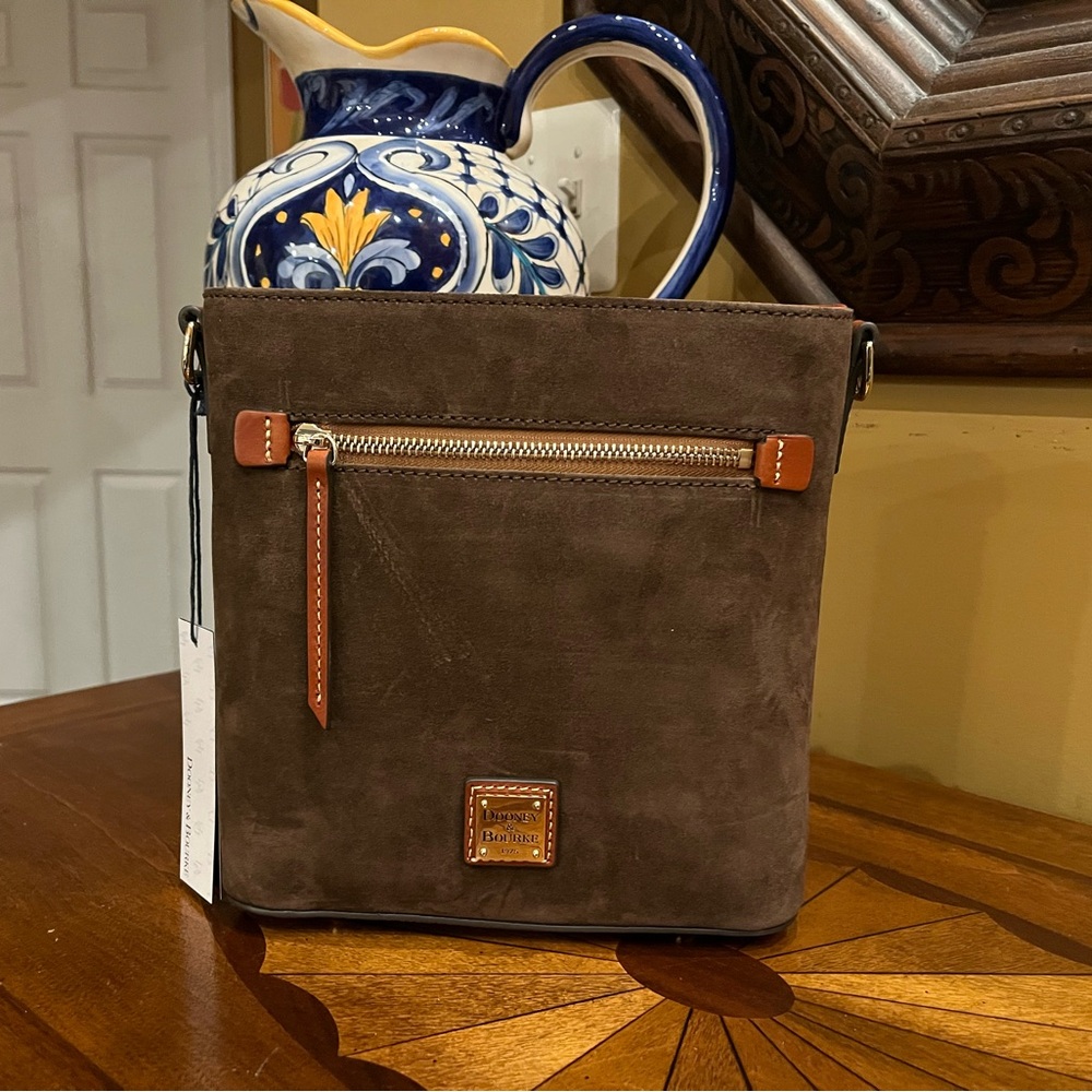 Dooney & Bourke Brown Suede and Leather Women’s Crossbody NWT